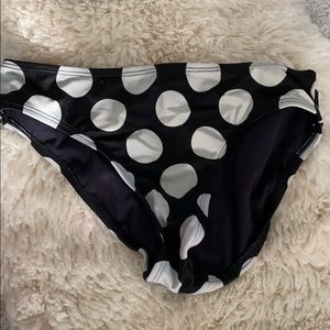 black and white polka dot bikini bottoms🖤